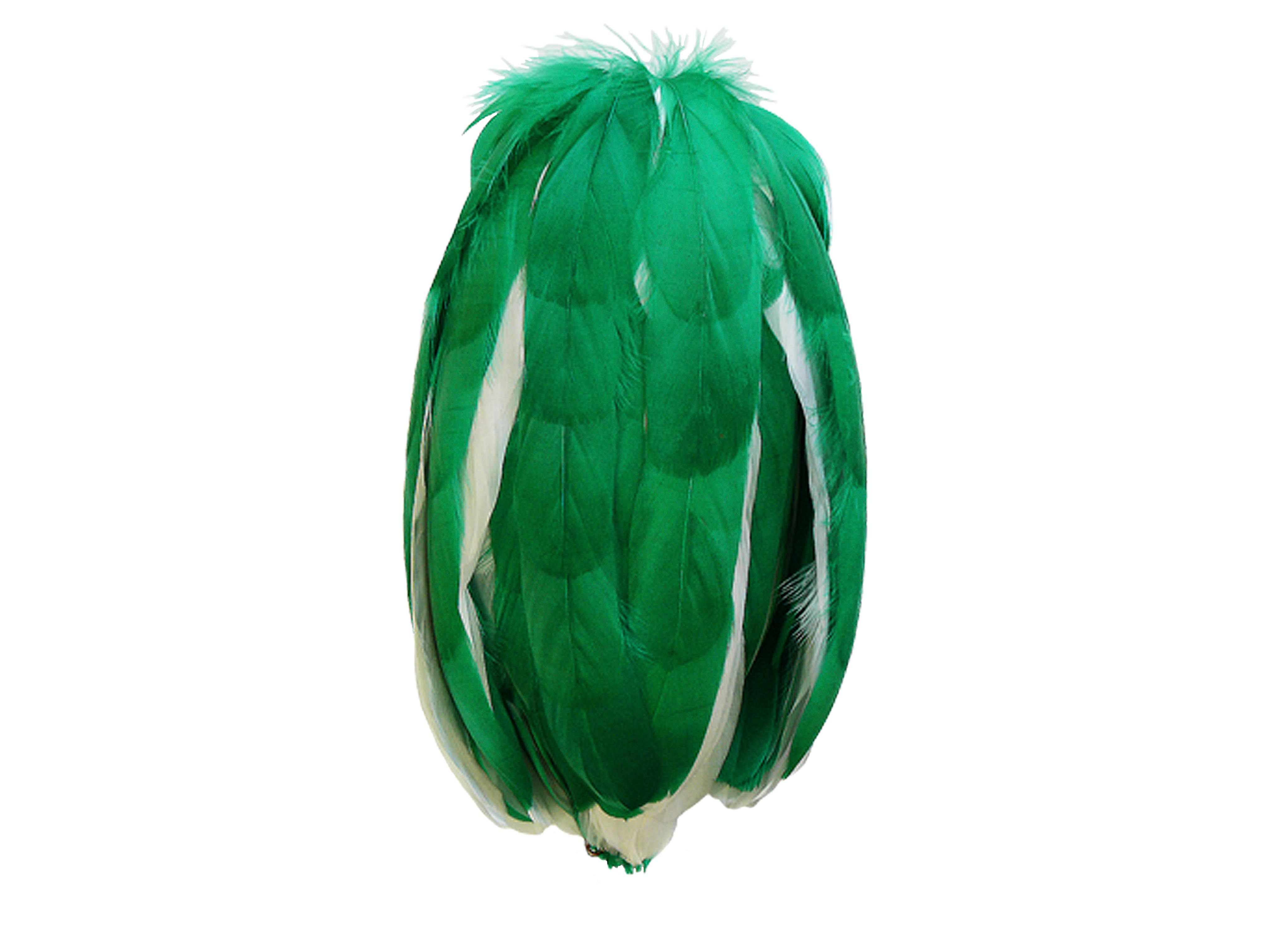 Bush di piume appeso 1-23-225-821, altezza delle piume circa 25 cm verde e bianco Bush di piume appeso 1-23-225-821, altezza delle piume circa 25 cm verde e bianco