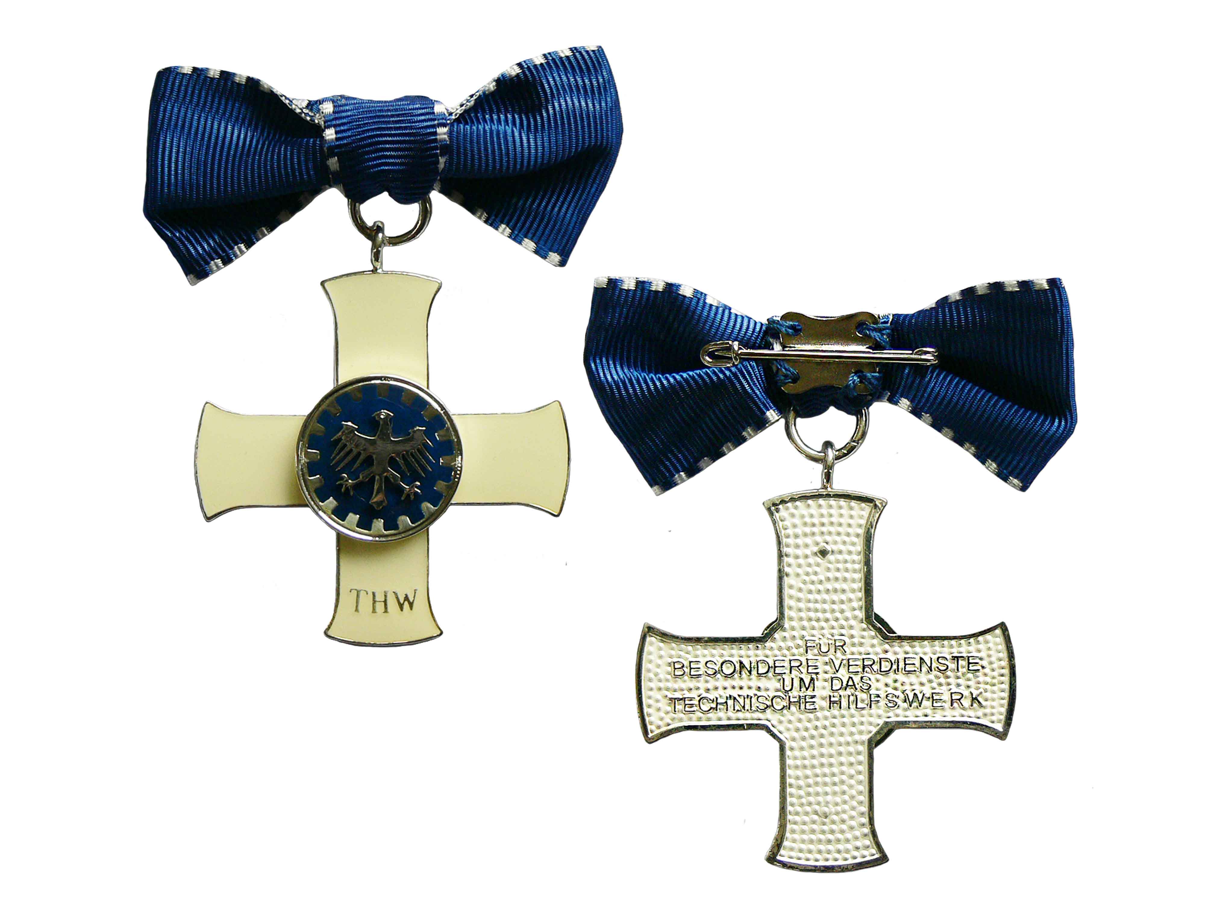 THW Ehrenabzeichen mit Schleifchen für Damen THW Ehrenabzeichen mit Schleifchen für Damen