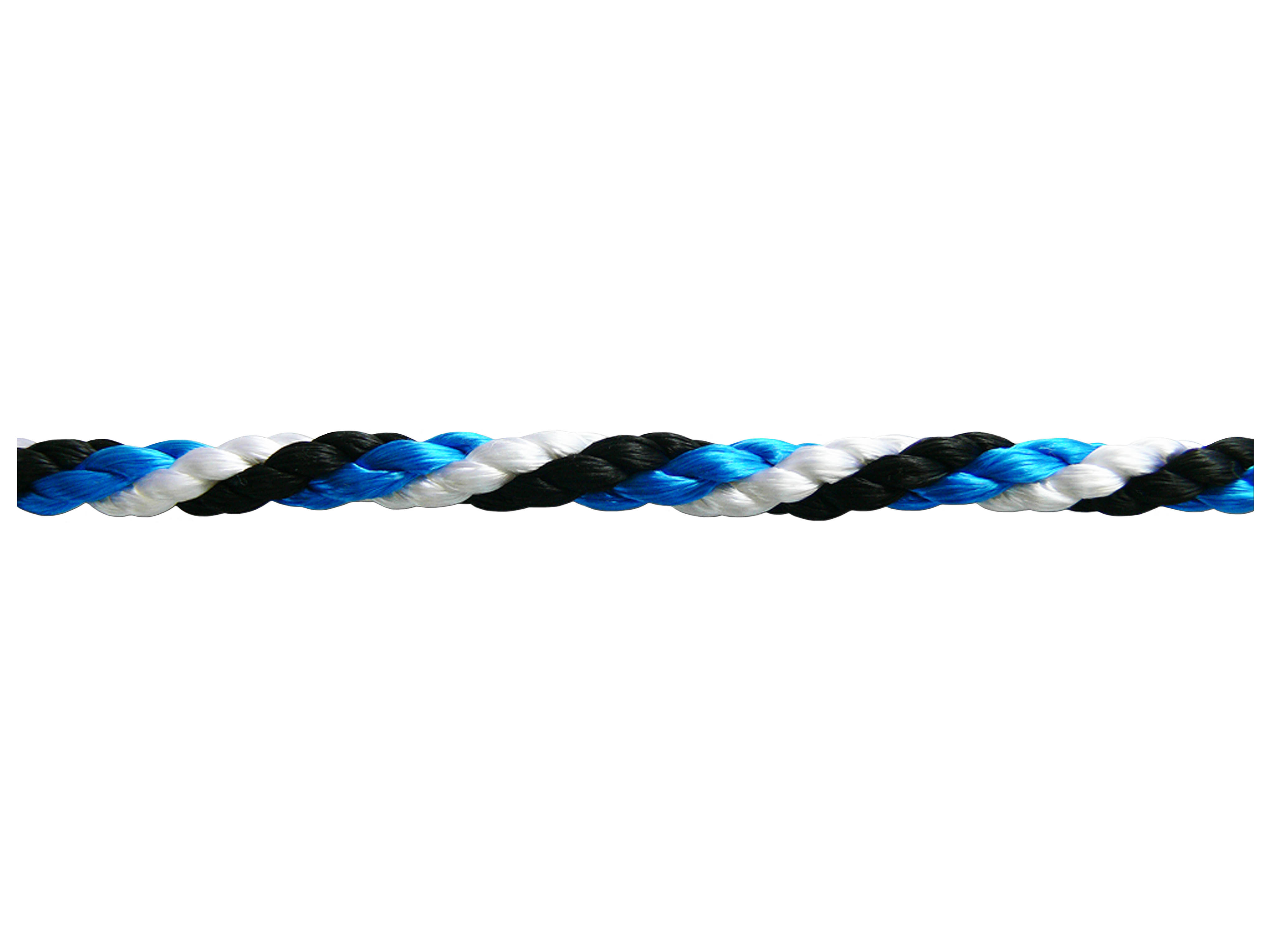 Kunstseide gedreht-geperlt Kordel schwarz-blau-reinweiß