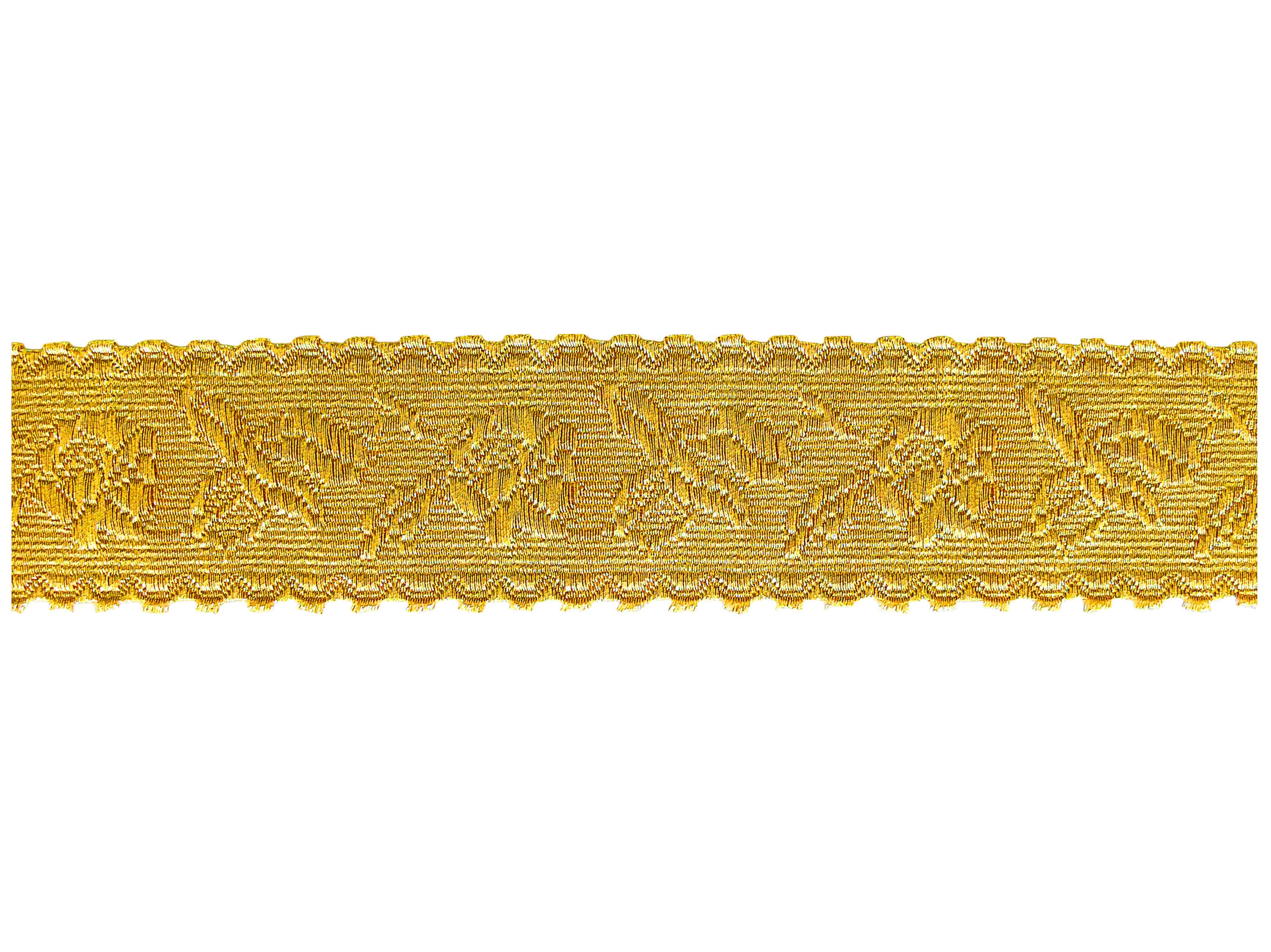 Blumenmuster goldfarbiges Metallgespinnst 36 mm Blumenmuster goldfarbiges Metallgespinnst 36 mm