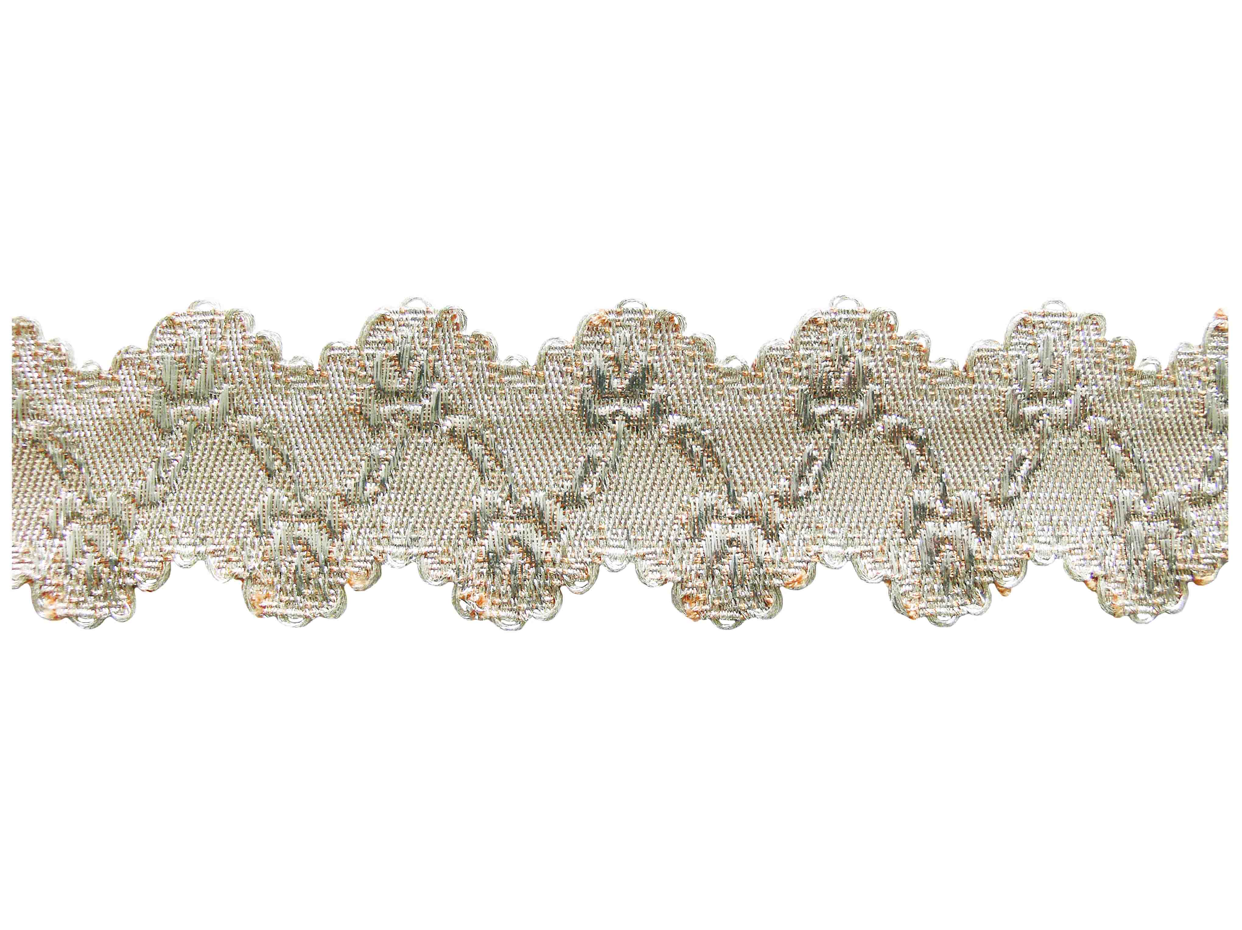 Borte silberfarbig auf braun 45 mm Borte silberfarbig auf braun 45 mm