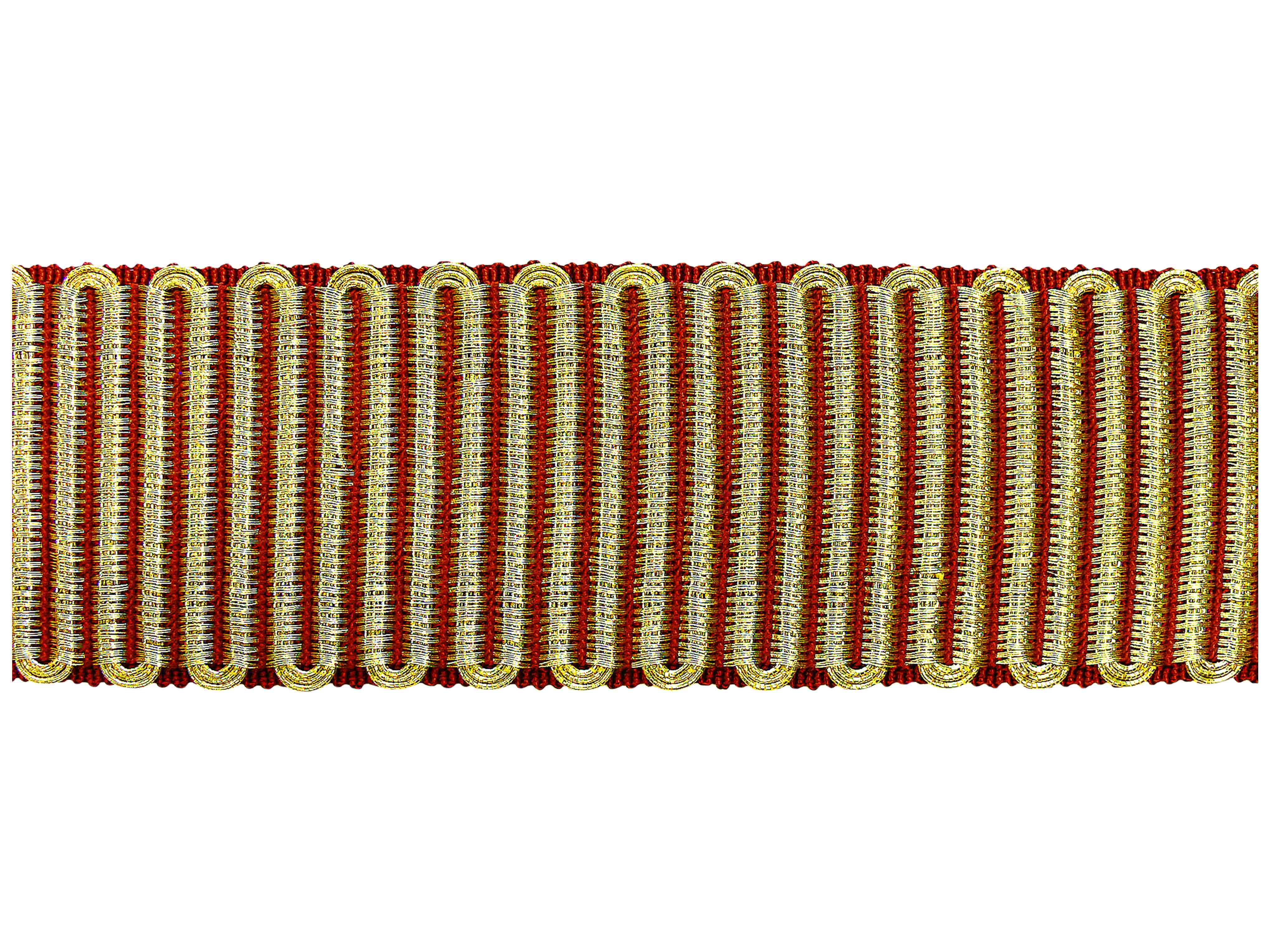 Metallgespinst goldfarbig auf dunkelkupfer 50 mm Metallgespinst goldfarbig auf dunkelkupfer 50 mm