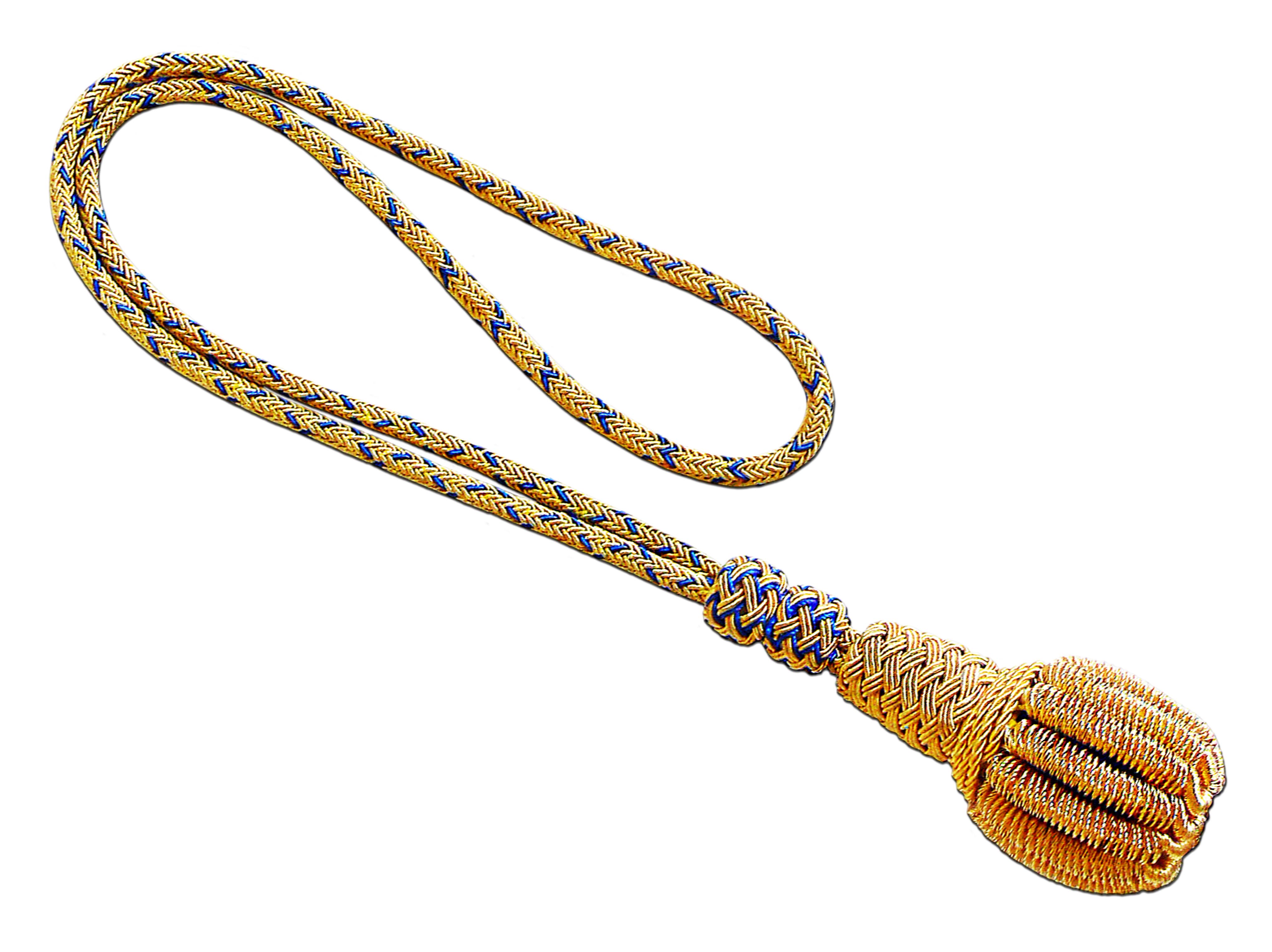 Portepee Armee Frankreich mit Kordel blau- und goldfarbig Portepee Armee Frankreich mit Kordel blau- und goldfarbig