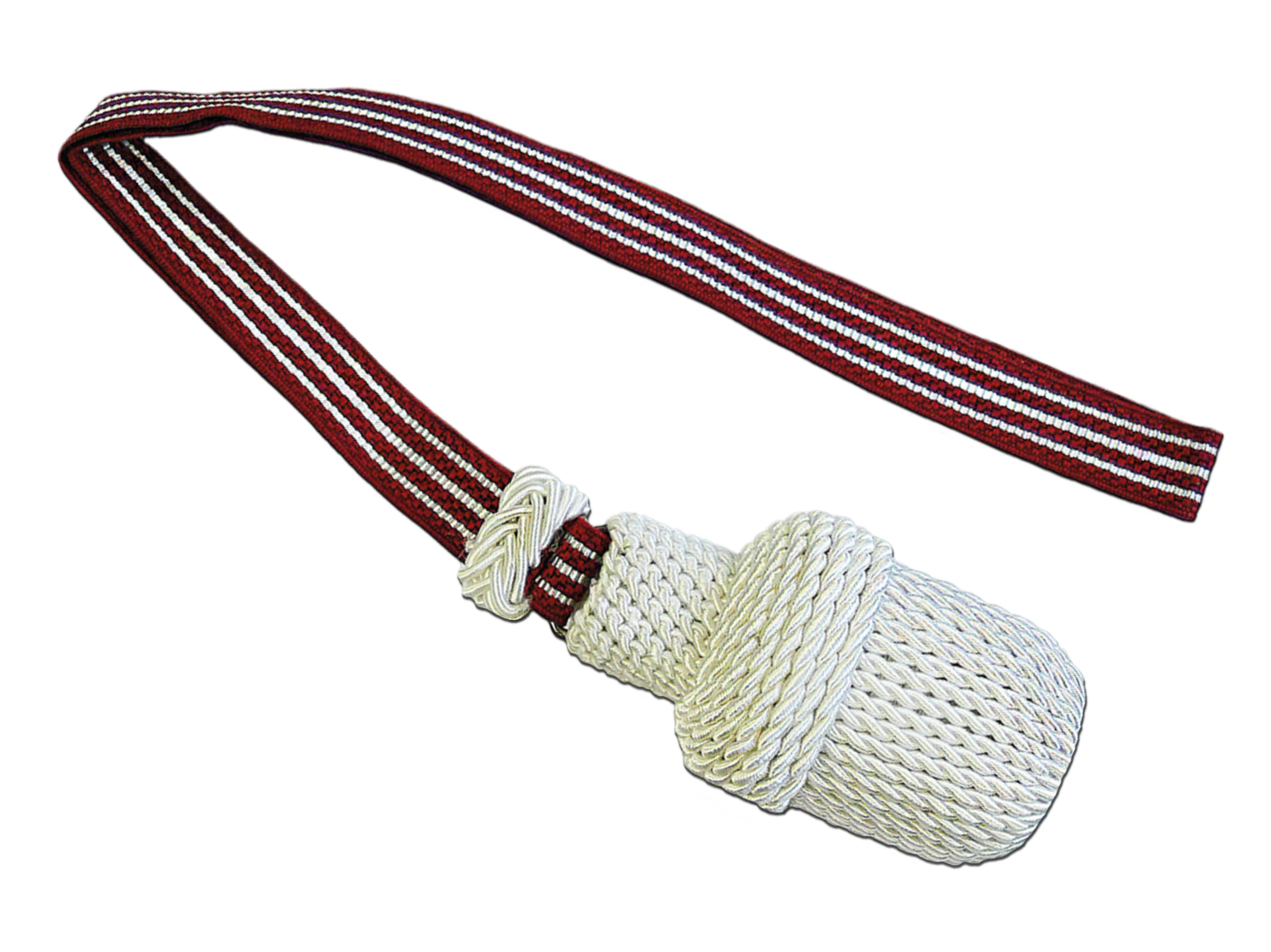 Portepee Schweizer Armee mit Tresse rot- und weißfarbig Portepee Schweizer Armee mit Tresse rot- und weißfarbig