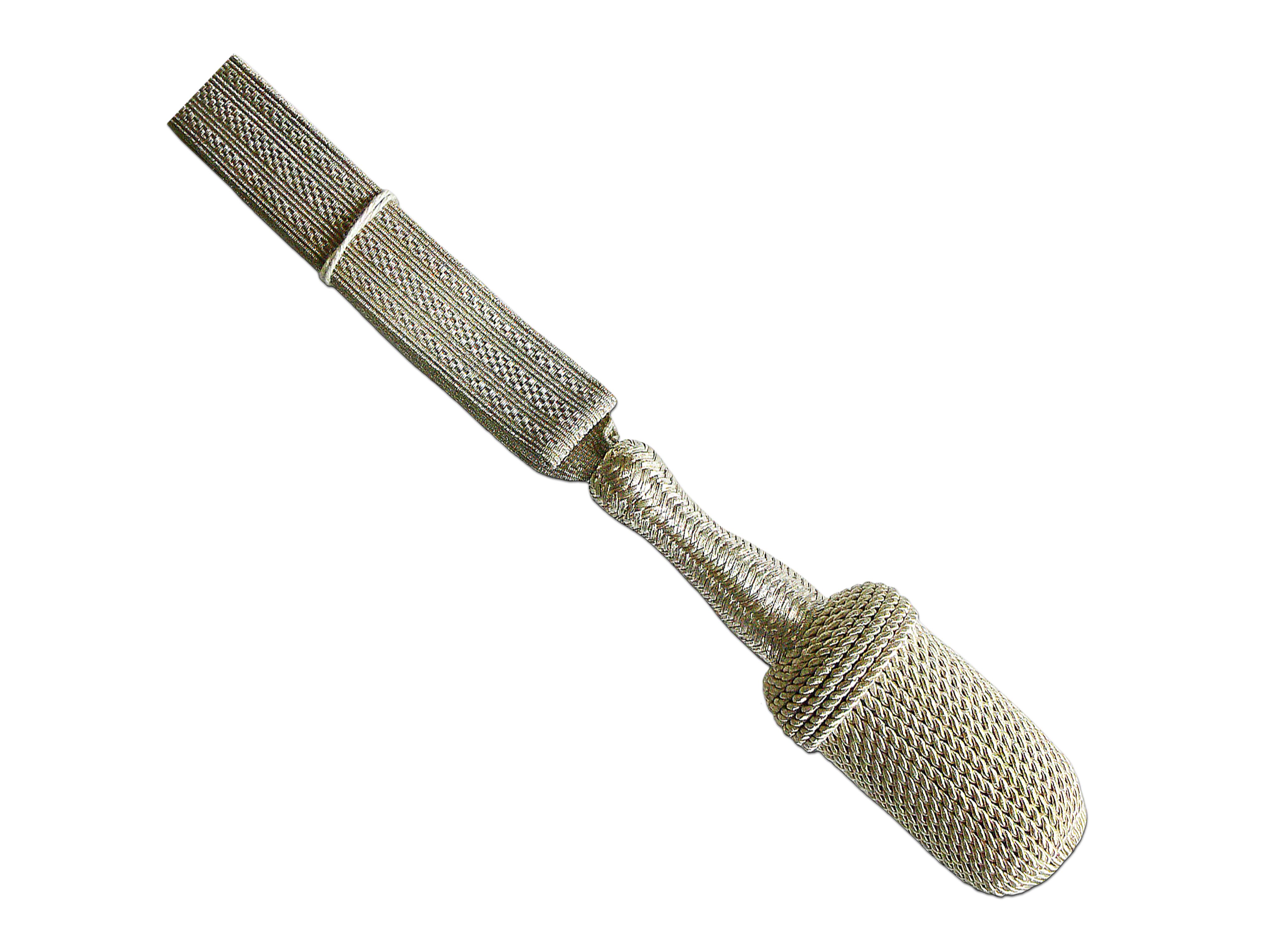 Portepee mit Tresse silberfarbig Portepee mit Tresse silberfarbig