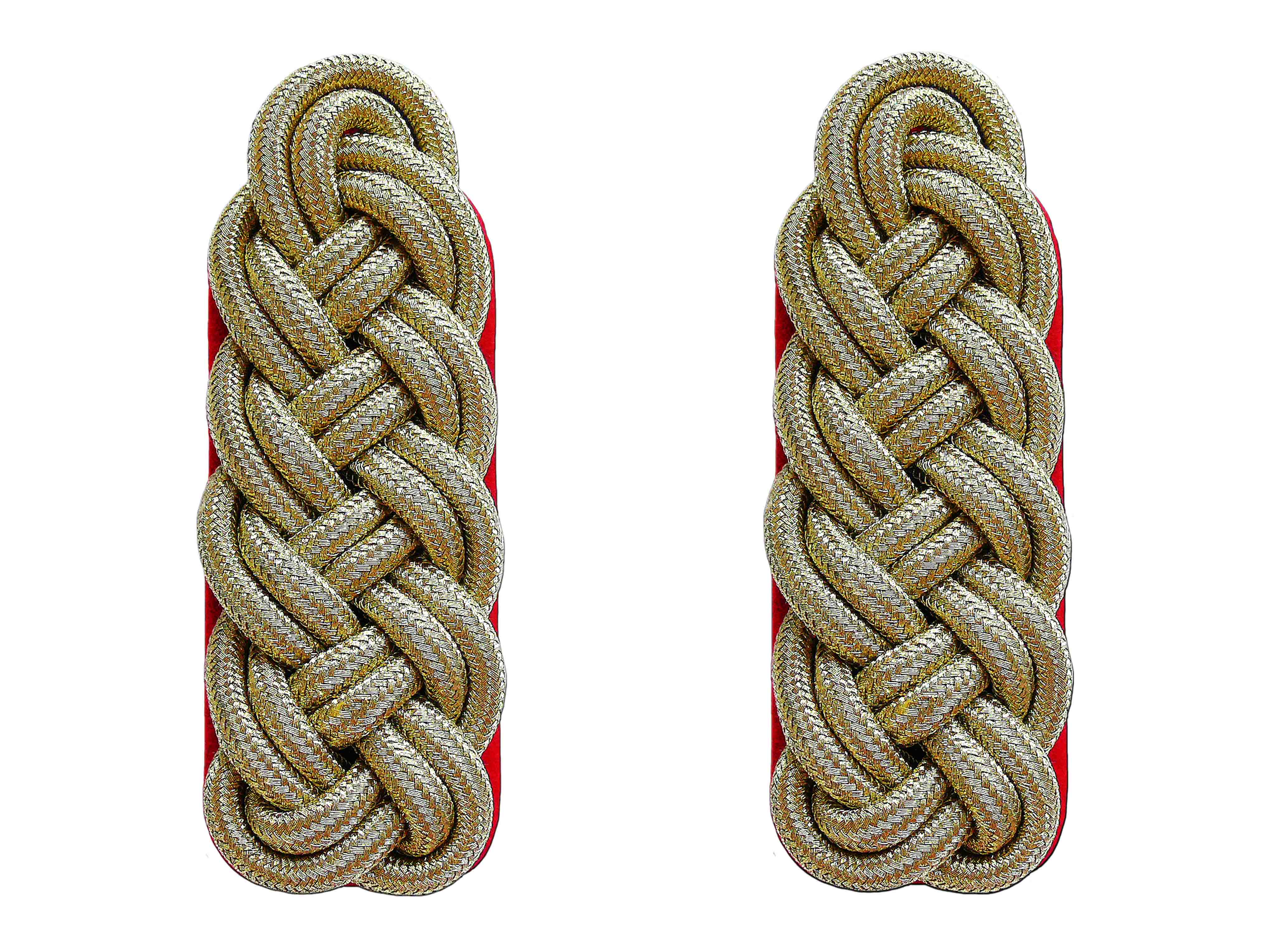 Majorsgeflechte, gold auf rot Filz 1-42-020-830-4500-0134