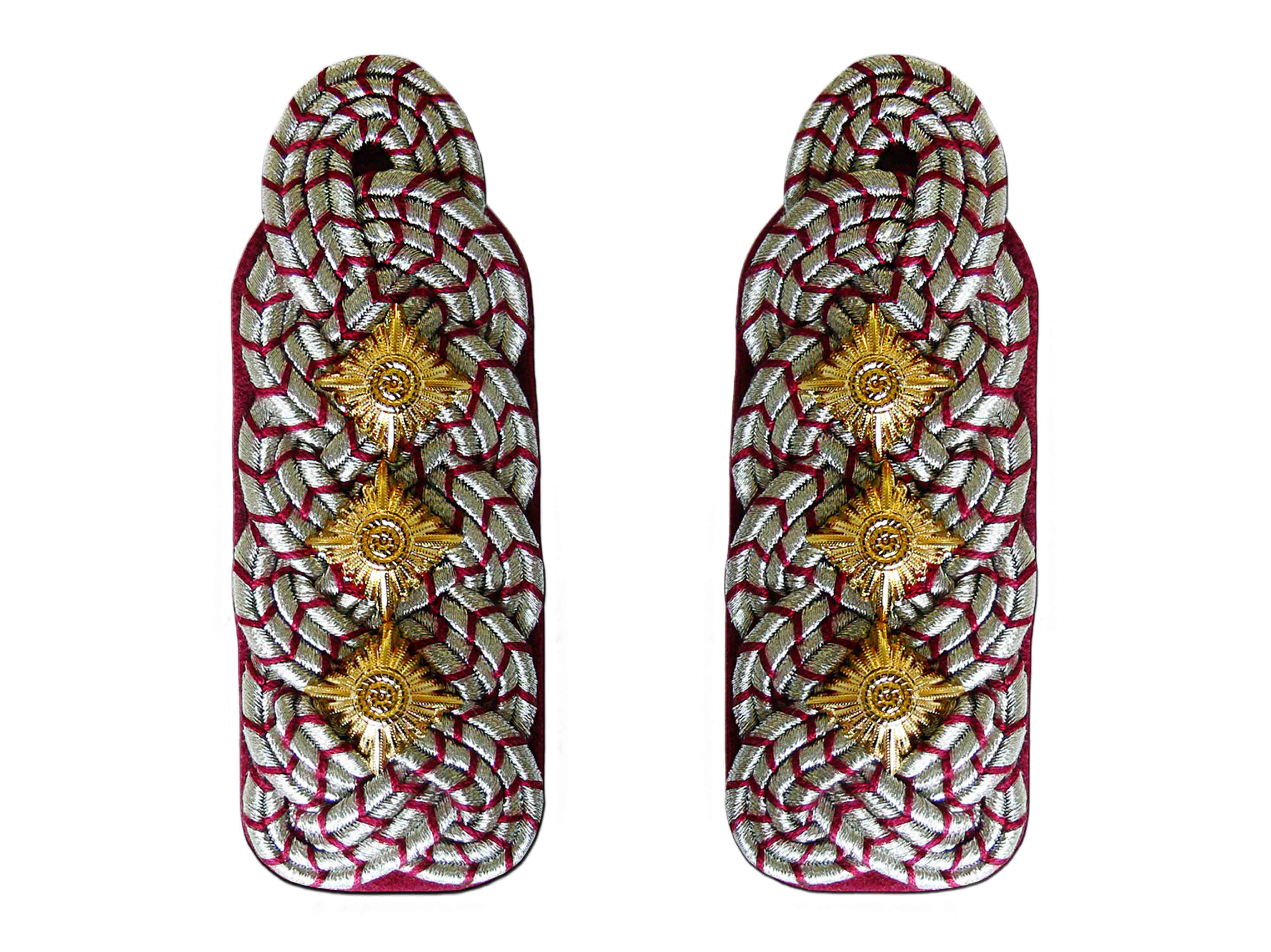 Schultergeflechte mit Metallauflage goldfarbig