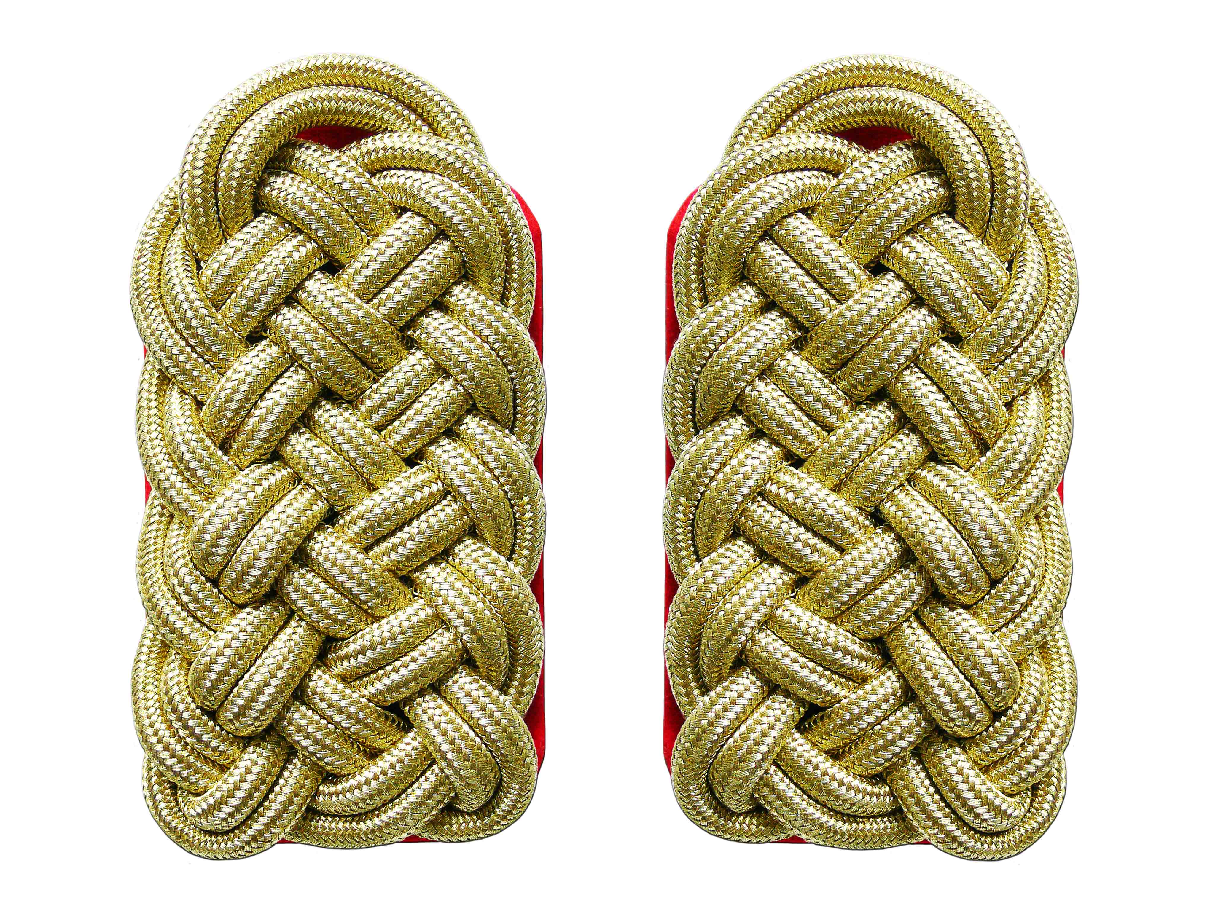 Schultergeflechte goldfarbig auf Filz rot 1-42-090-830-4500-0134