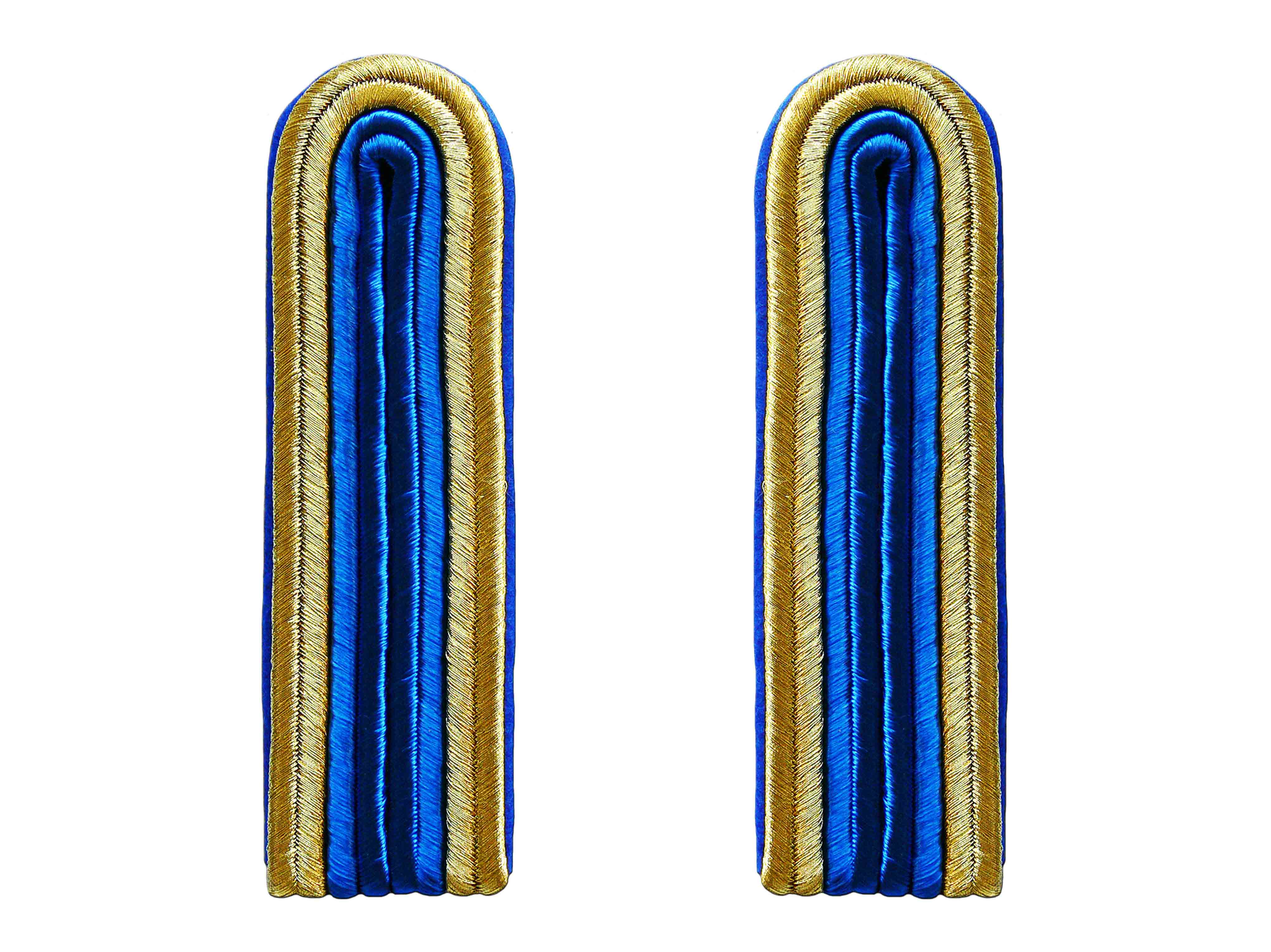 Schulterstücke 4-streifig, innen blau, außen gold 1-41-014-830-4500-0104