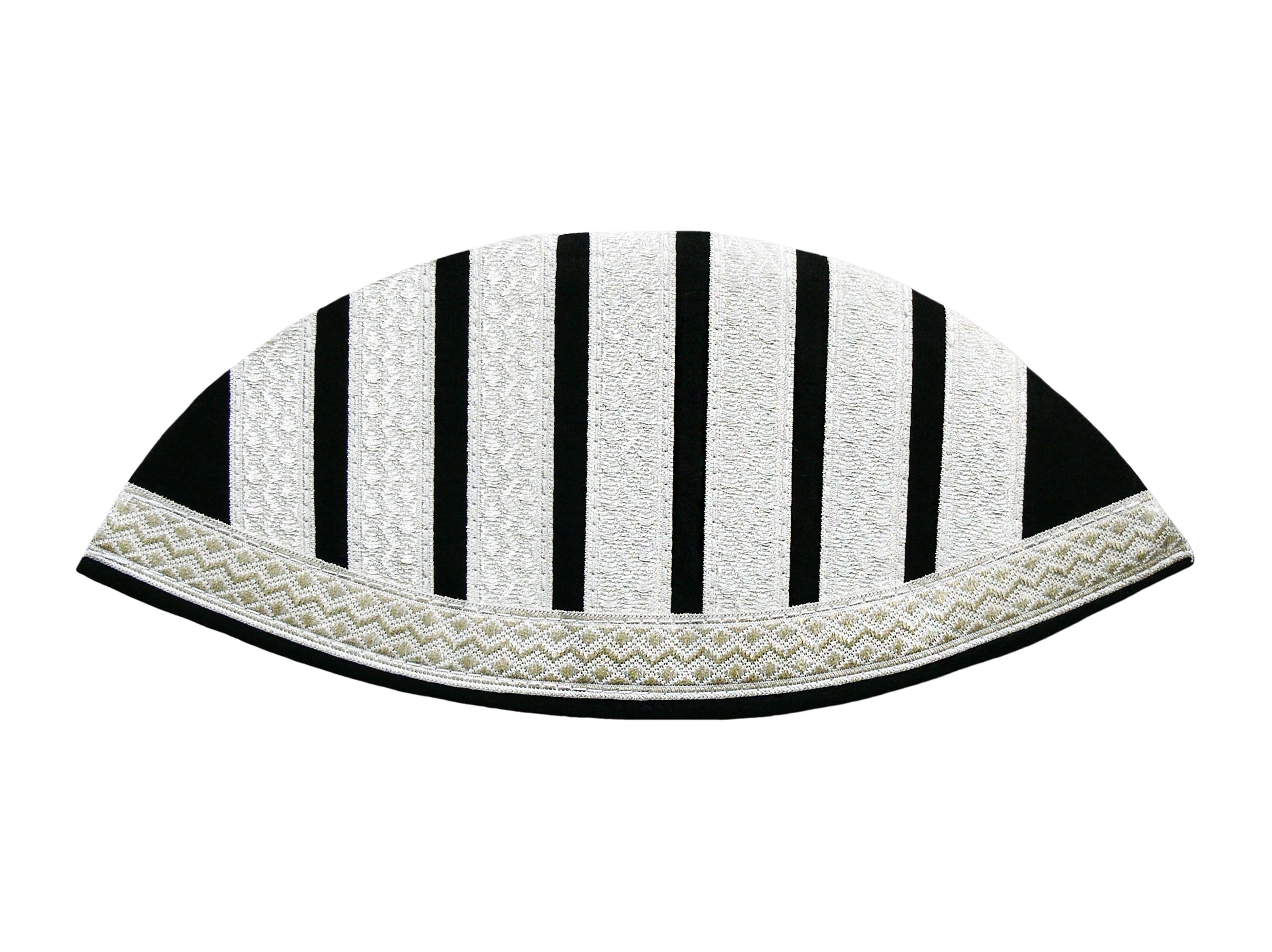 1-47-140-831-4400-0115 Treccia color argento su feltro nero