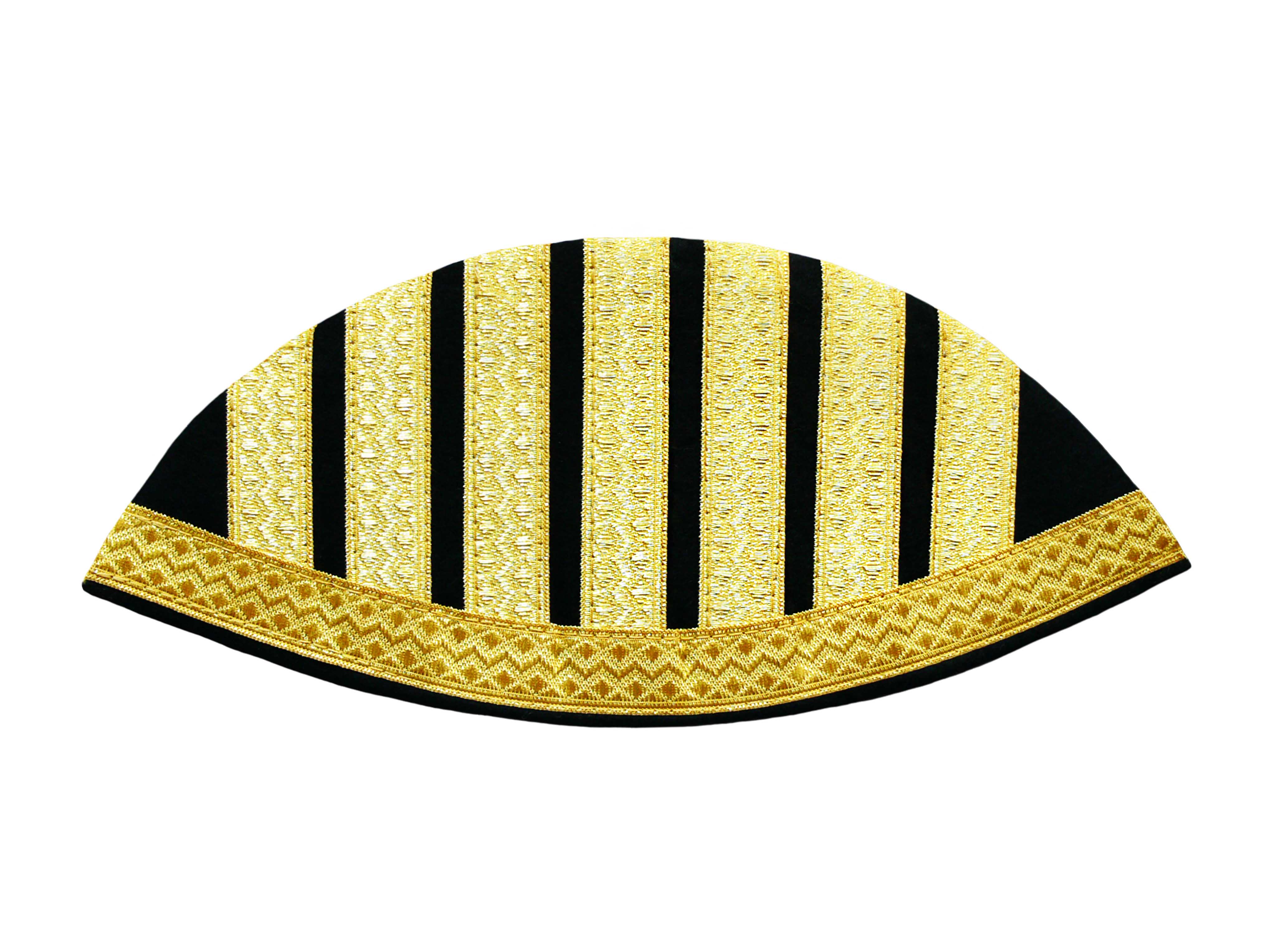 1-47-140-831-4510-0115 Treccia dorata su feltro nero