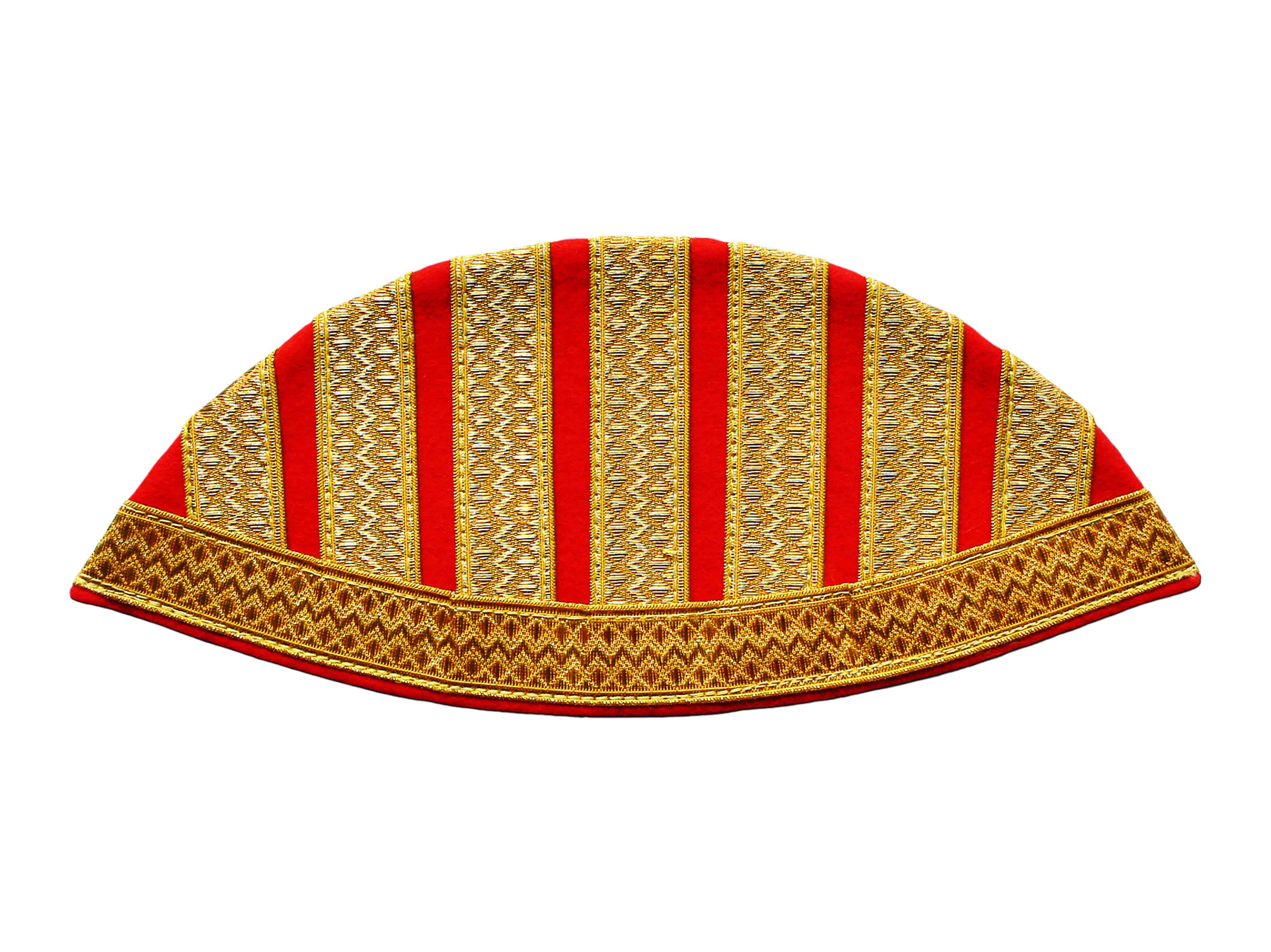 1-47-140-832-4510-0134 Treccia dorata su feltro rosso