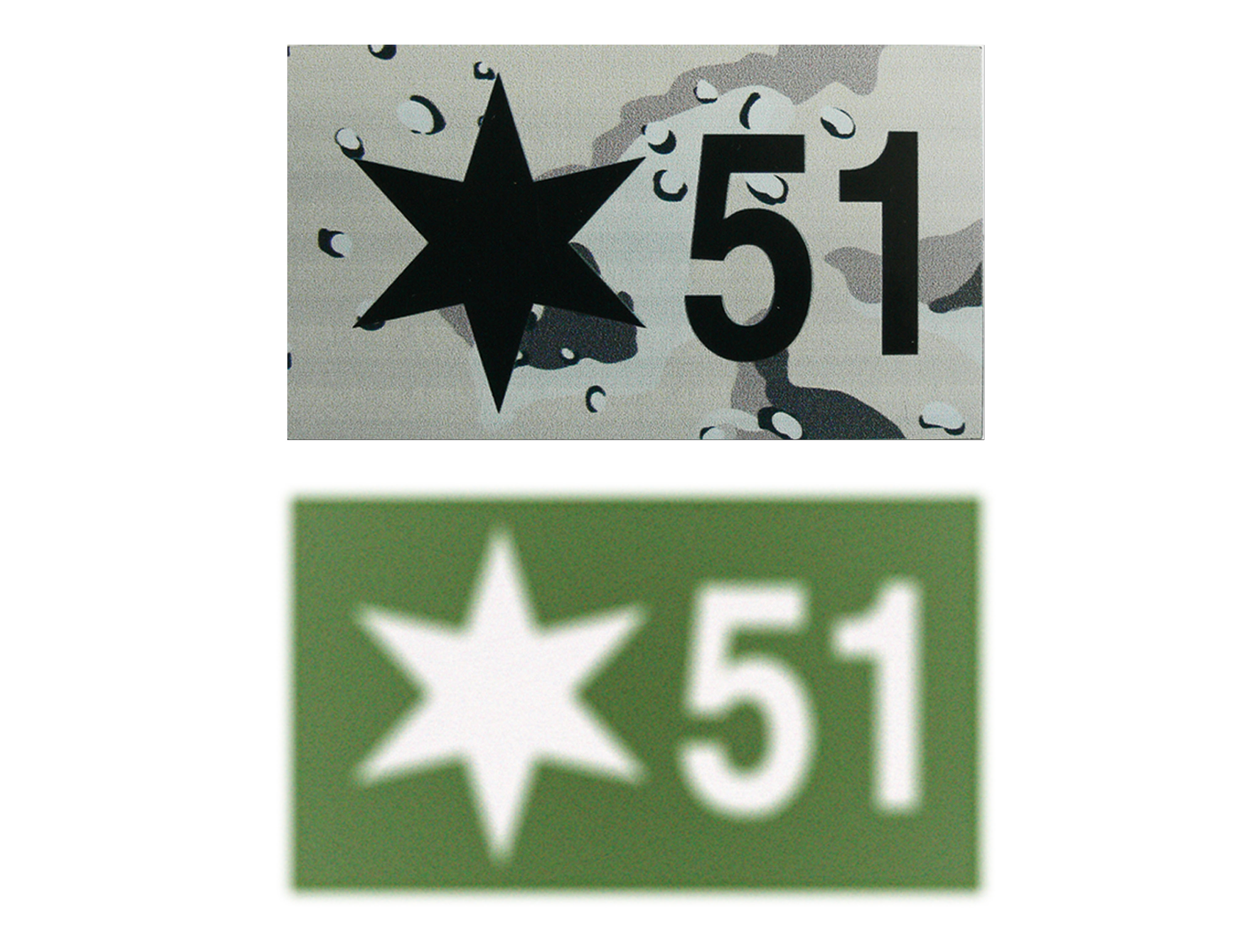 Badge Star 51 Day and Night View Badge Star 51 Day and Night View