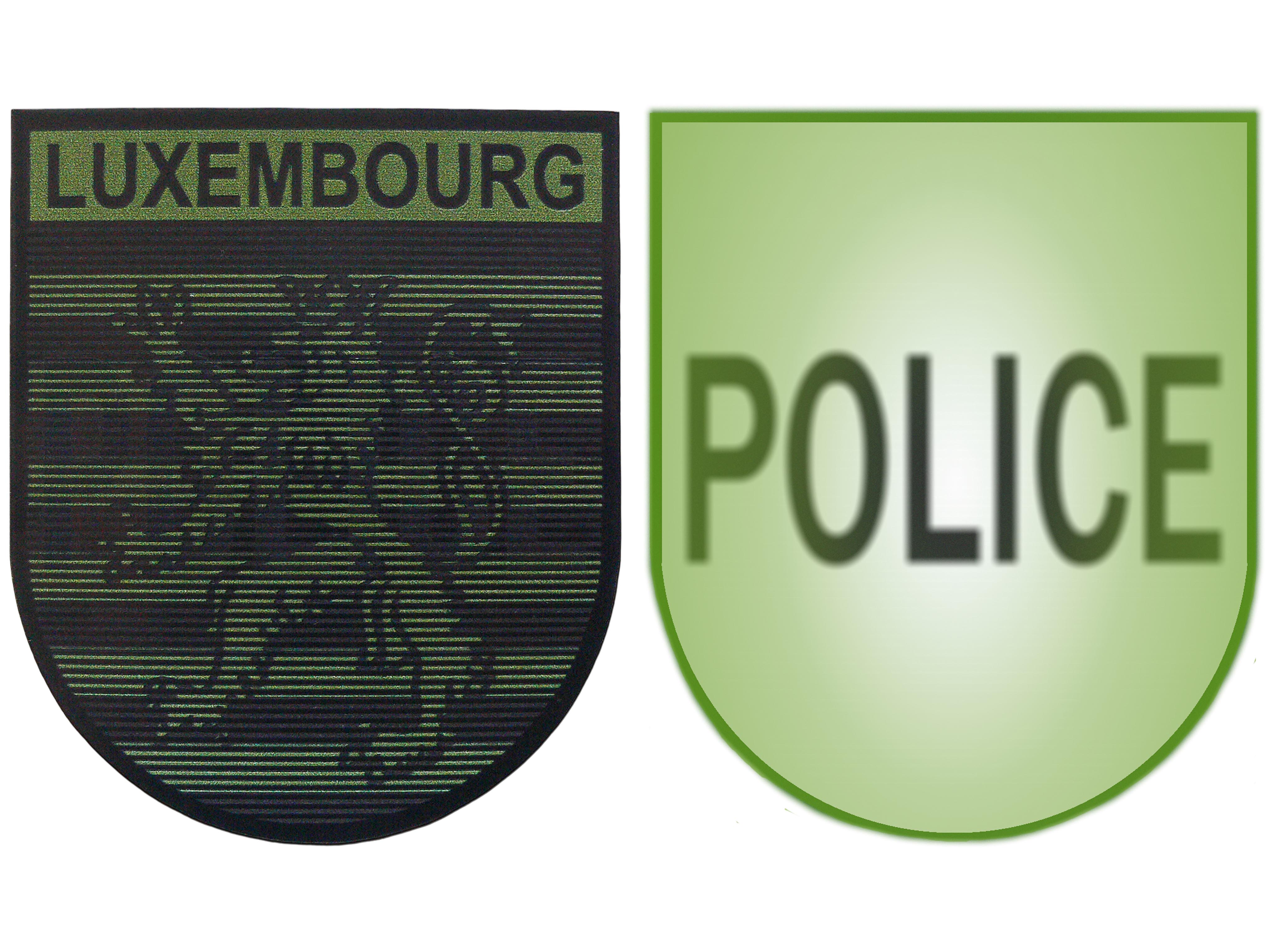 Polizia del Lussemburgo, vista diurna e notturna Polizia del Lussemburgo, vista diurna e notturna